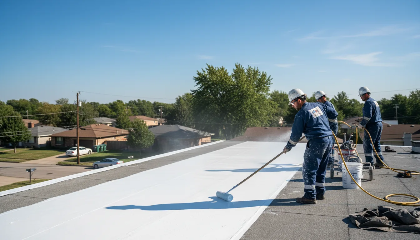 Commercial roof coating in Burlington, TX near me
